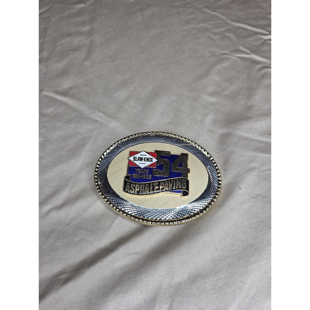 Blaw Knox 54 Years Anniversary Asphalt Paving Belt Buckle - Brand New Vintage